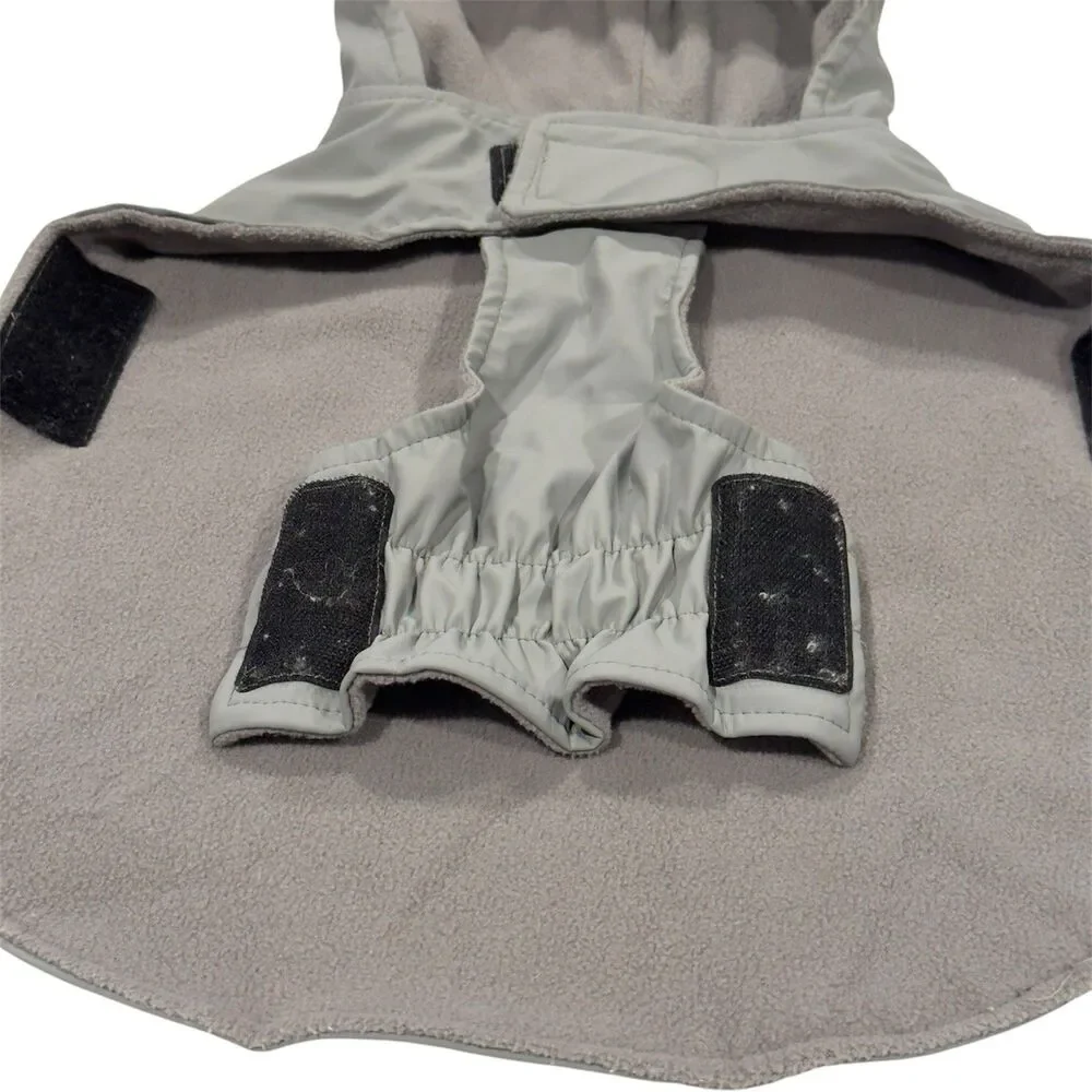 Berkshire Pet Collection Hooded Dog Coat Small Polartec Fleece Warm Gray